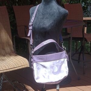 Coach Purple Crossbody Bag with Shimmery Finish